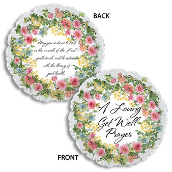 [21855B] A Loving Get Well Prayer Mylar Balloon