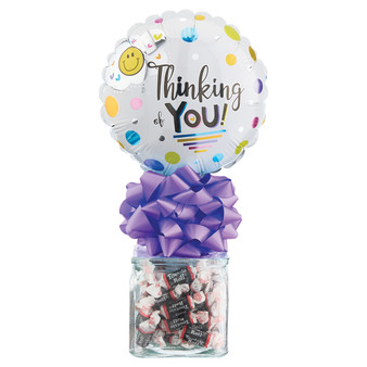 [50462] Get Well Soon Kelliloons Gift Set - Glass Cube with Assorted Candy