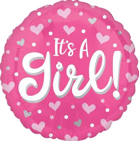 [21855B-G] It's a Girl Balloon 18in