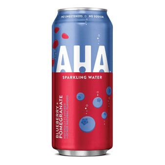 [CC2661] AHA Sparkling Water - Blueberry + Pomegranate - 16oz Can